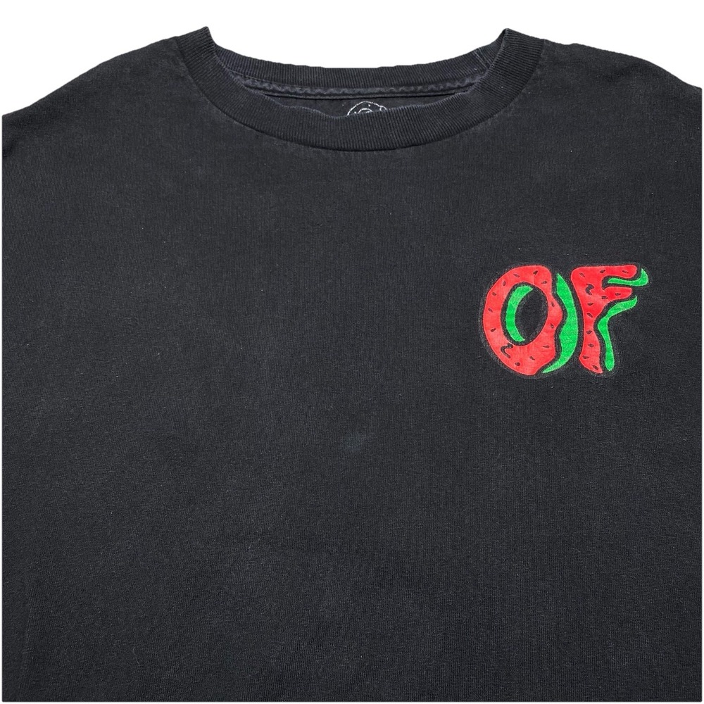 Odd Future OFWGKTA Shirt L Crew Neck L/S Faded Black Donut Tyler The Creator
